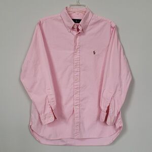 Ralph Lauren Shirt Mens 16.5 32/33 Pink Classic Fit Oxford Flesh Pony Preppy